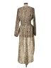 Shein 100% Polyester Animal Print Tan Cocktail Dress Size 12 - photo 2