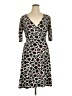 Chaps Print Brown Cocktail Dress Size XL - photo 1