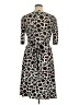Chaps Print Brown Cocktail Dress Size XL - photo 2