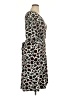 Chaps Print Brown Cocktail Dress Size XL - photo 4