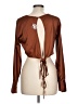 Sans Souci Brown Long Sleeve Blouse Size L - photo 2