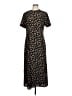 Talbots 100% Polyester Floral Black Casual Dress Size 10 - photo 1