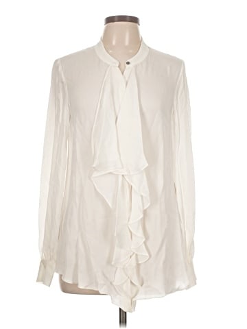 Jay Godfrey Long Sleeve Silk Top (view 1)