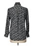 Equipment 100% Silk Animal Print Black Gray Long Sleeve Silk Top Size L - photo 2