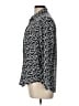 Equipment 100% Silk Animal Print Black Gray Long Sleeve Silk Top Size L - photo 5