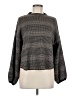 Max Studio Houndstooth Gray Long Sleeve Blouse Size M - photo 1