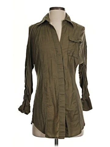 INC International Concepts 3/4 Sleeve Button-Down Shirt (view 1)