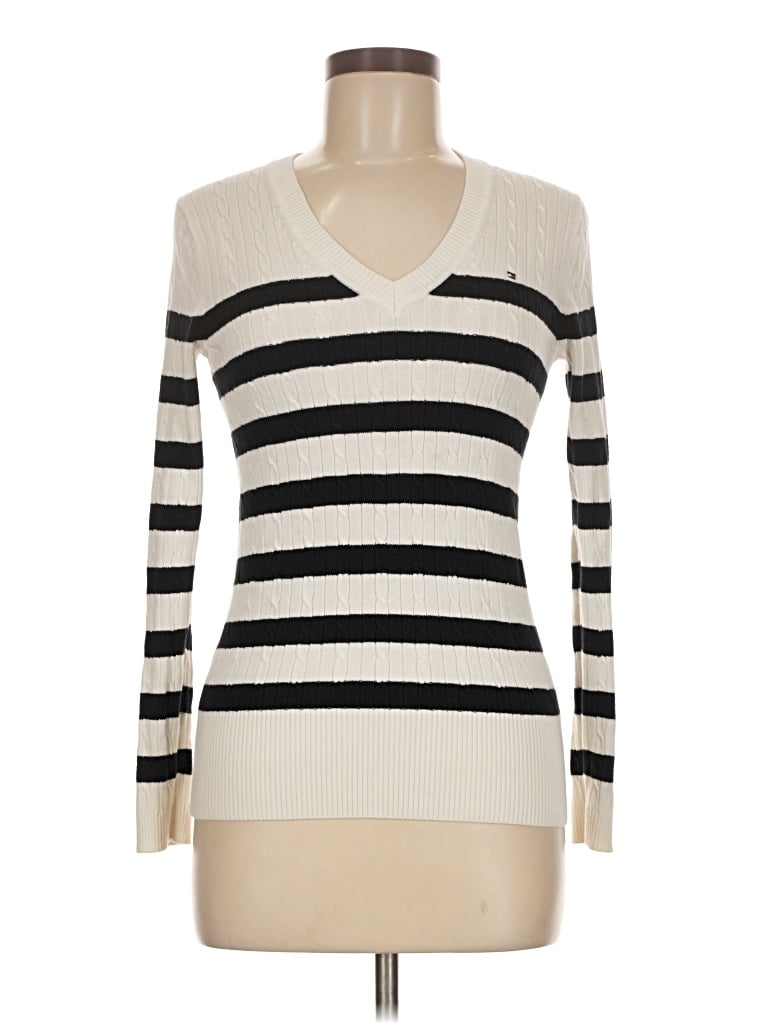 Pre-owned Tommy Hilfiger Pullover Sweater In Ivory