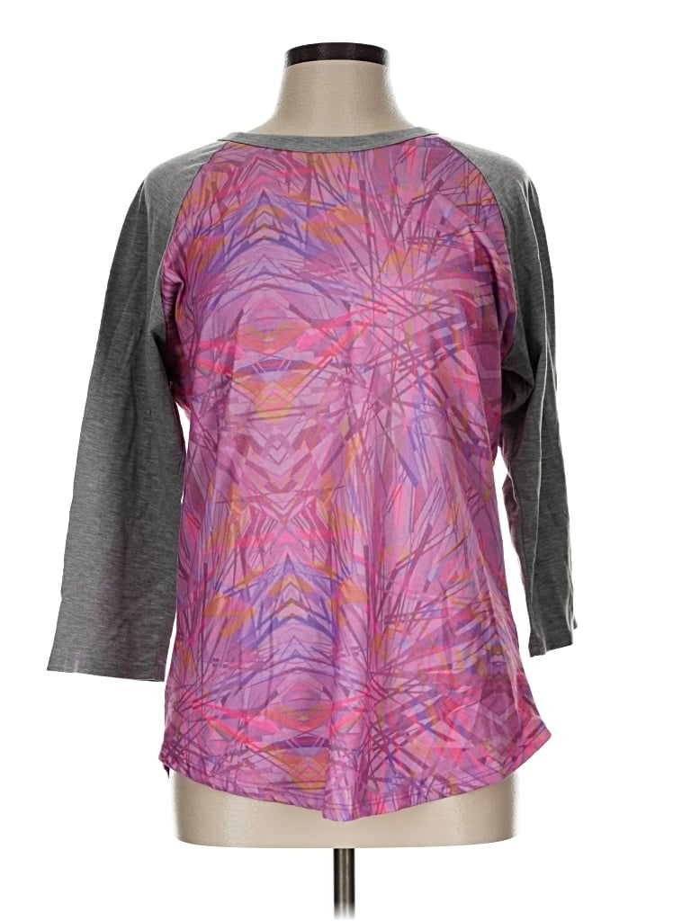 Pre-owned Lularoe 3/4 Sleeve T-shirt In Purple