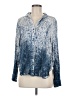 Bella Dahl 100% Ecovero Print Blue Long Sleeve Blouse Size M - photo 1