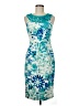Jax Print Teal Cocktail Dress Size 6 - photo 1