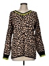 Lemon Way Animal Print Brown Pullover Sweater Size M - photo 1