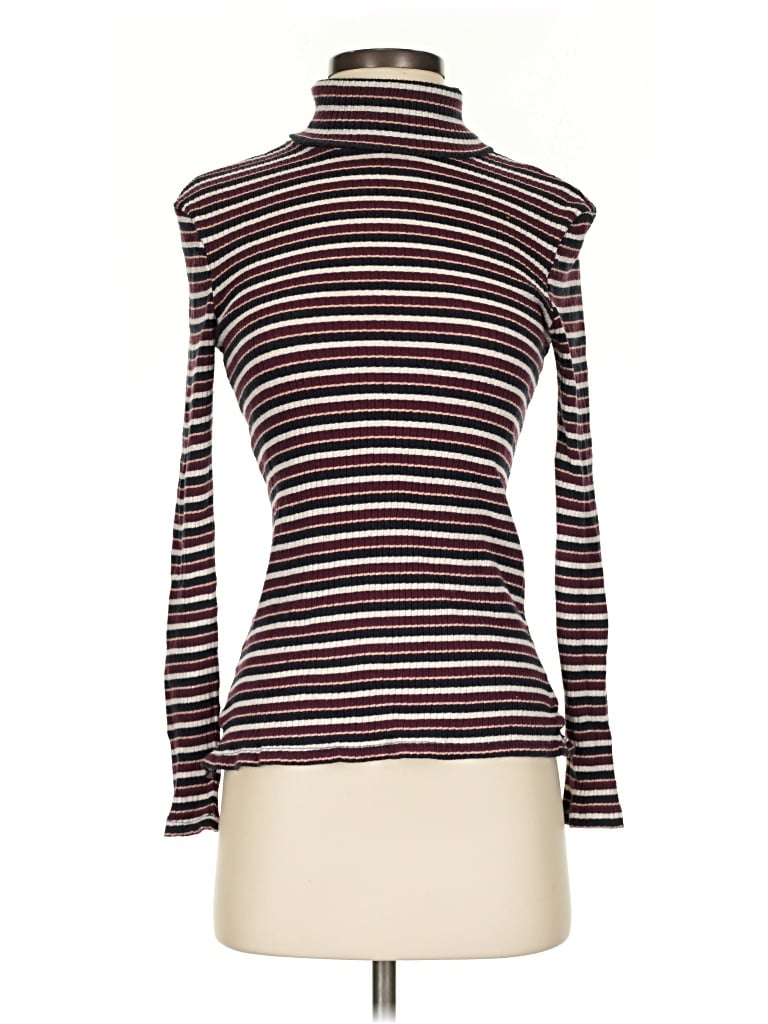 Pre-owned Esprit Long Sleeve Turtleneck In Burgundy