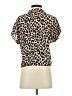 Bershka Animal Print Tan Short Sleeve Blouse Size S - photo 2