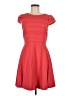 Elle Solid Red Casual Dress Size 8 - photo 1