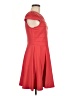 Elle Solid Red Casual Dress Size 8 - photo 4