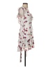 Express 100% Polyester Floral Ivory Cocktail Dress Size 2 - photo 4