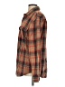 Obey 100% Cotton Plaid Brown Long Sleeve Button-Down Shirt Size S - photo 5