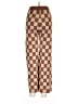Double Zero 100% Polyester Checkered-gingham Brown Casual Pants Size L - photo 2