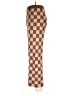 Double Zero 100% Polyester Checkered-gingham Brown Casual Pants Size L - photo 5