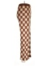 Double Zero 100% Polyester Checkered-gingham Brown Casual Pants Size L - photo 4