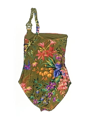 Zimmermann tropicana asymmetric one-piece swimsuit (view 2)