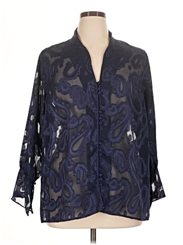 Notations 3/4 Sleeve Blouse (view 1)