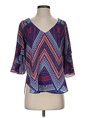 Amanda Uprichard 3/4 Sleeve Silk Top (view 1)