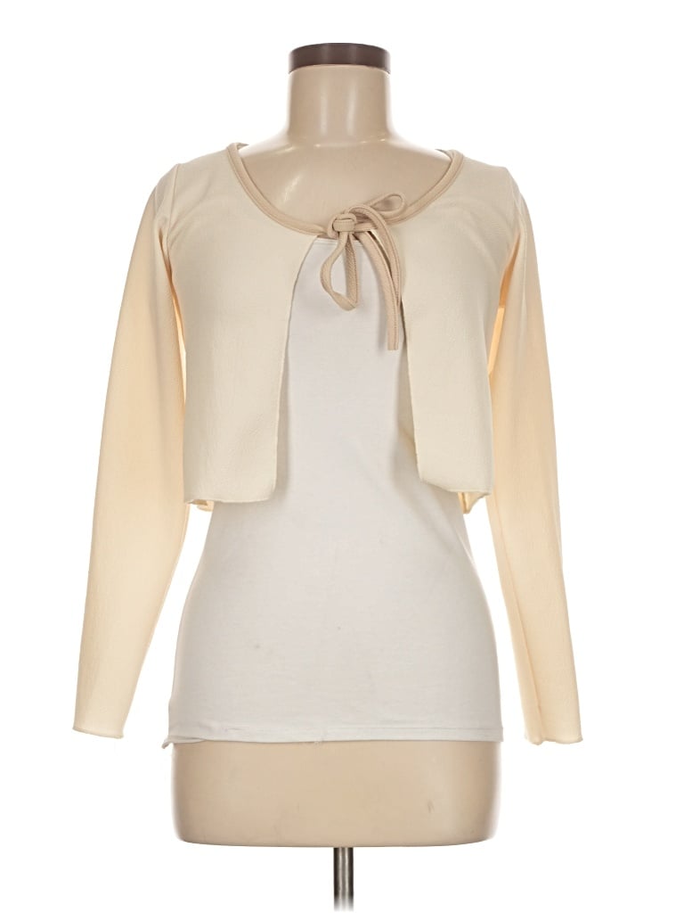 Pre-owned Assorted Brands Long Sleeve Blouse In Ivory