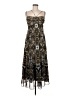 Kobi Halperin 100% Polyester Paisley Silver Cocktail Dress Size M - photo 1
