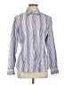 Banana Republic 100% Cotton Stripes Blue Long Sleeve Blouse Size L - photo 1