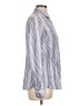 Banana Republic 100% Cotton Stripes Blue Long Sleeve Blouse Size L - photo 4