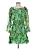 Unbranded Print Green Cocktail Dress Size 6 (estimated) - photo 2