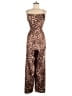 Lulus 100% Polyester Animal Print Brown Jumpsuit Size S - photo 1