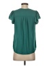 Maison Jules 100% Polyester Teal Short Sleeve Blouse Size XS - photo 2