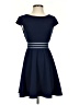 City Studio Solid Blue Casual Dress Size 3 - photo 1