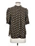 DR2 100% Polyester Polka Dots Gold 3/4 Sleeve Blouse Size S - photo 1