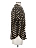 DR2 100% Polyester Polka Dots Gold 3/4 Sleeve Blouse Size S - photo 4
