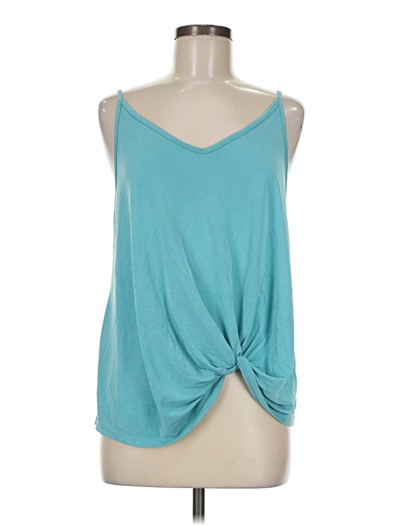Pre-owned Entro Tank Top Teal Strapless Neckline Tops