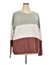 Nine Britton Color Block Gray Pullover Sweater Size 3X - photo 1