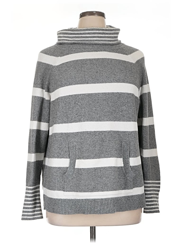 Pre-owned Ann Taylor Loft Turtleneck Sweater In Gray