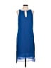 Trouve 100% Polyester Solid Blue Casual Dress Size 10 - photo 1