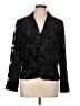 Talbots Damask Floral Jacquard Solid Black Jacket Size 12 - photo 1