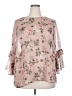 Torrid Pink 3/4 Sleeve Blouse Size 2X Plus (2) - photo 1
