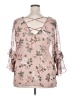 Torrid Pink 3/4 Sleeve Blouse Size 2X Plus (2) - photo 2