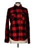 Polly & Esther Plaid Red Long Sleeve Blouse Size L - photo 1