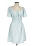 Leyden 100% Polyester Checkered-gingham Teal Casual Dress Size L - photo 1