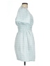Leyden 100% Polyester Checkered-gingham Teal Casual Dress Size L - photo 4