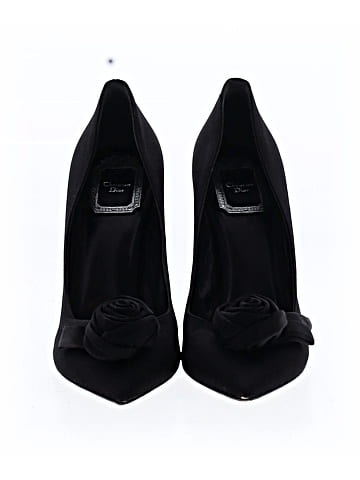 Christian Dior Vintage Satin Lady Rose Pumps (view 2)
