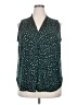 Beacon Polka Dots Green Sleeveless Blouse Size 2X - photo 1